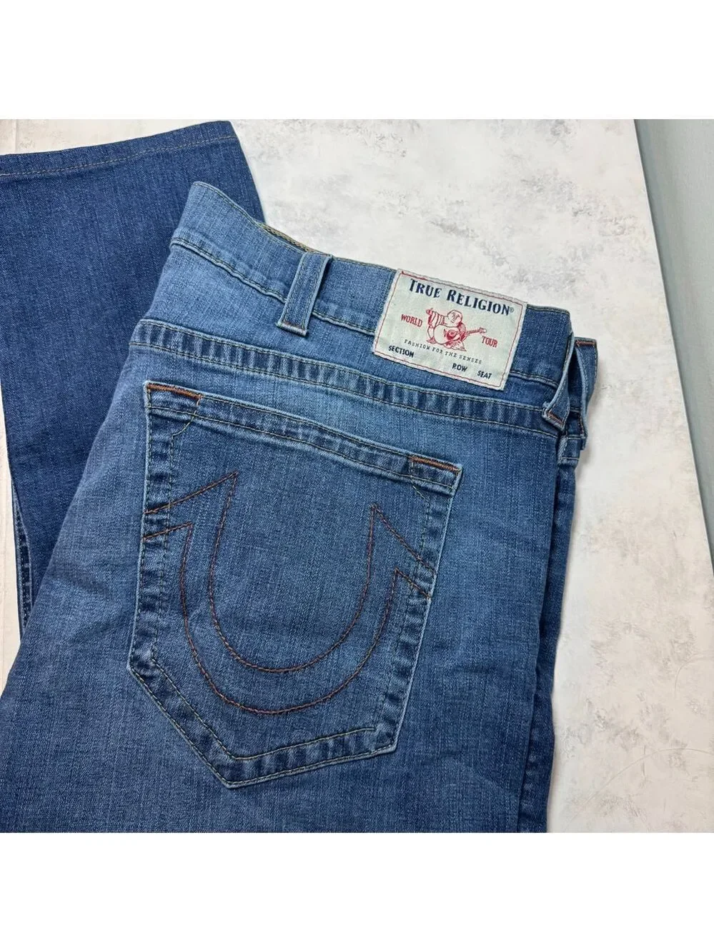 True Religion Rocco Relaxed Skinny Jeans Blue Size 44 No Flap